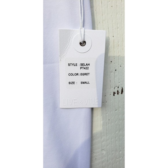 Lime & Vine White Polyester and Mesh 26" Inseam Athletic Pant Legging Sz S NEW - Picture 2 of 6